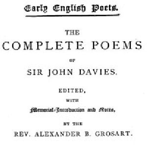 [Gutenberg 44977] • The Complete Poems of Sir John Davies. Volume 1 of 2.